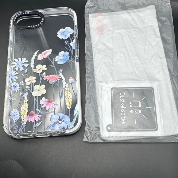 iPhone 16e Floral Clear Case w/ screen protector kit - Picture 2 of 2